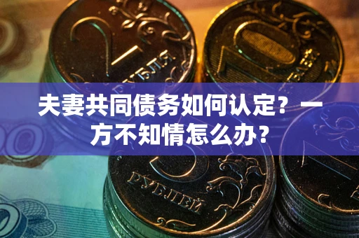 北京夫妻共同债务如何认定？一方不知情怎么办？