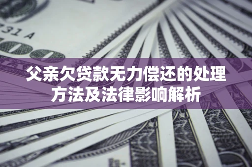 北京父亲欠贷款无力偿还的处理方法及法律影响解析